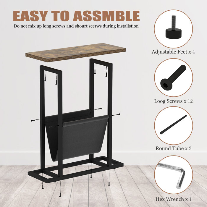 Borough Wharf Holifield Side Table with Storage & Reviews Wayfair.co.uk